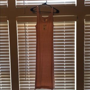 H&M Light Pink Ribbed Tank Midi Dress NWT